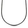 Thumbnail Image 1 of Men's Black Diamond Necklace 8 ct tw Round-cut Sterling Silver 20"