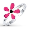Thumbnail Image 0 of Flower Toe Ring Pink Enamel Sterling Silver