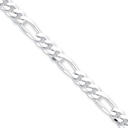 Figaro Necklace Solid Sterling Silver 22"