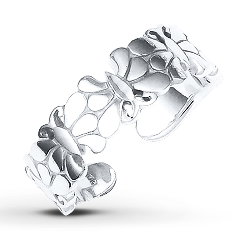 Butterfly Toe Ring Sterling Silver