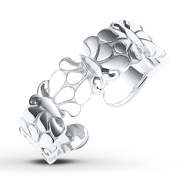 Main Image 1 of Butterfly Toe Ring Sterling Silver