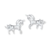 Thumbnail Image 1 of Petite Unicorn Earrings Sterling Silver