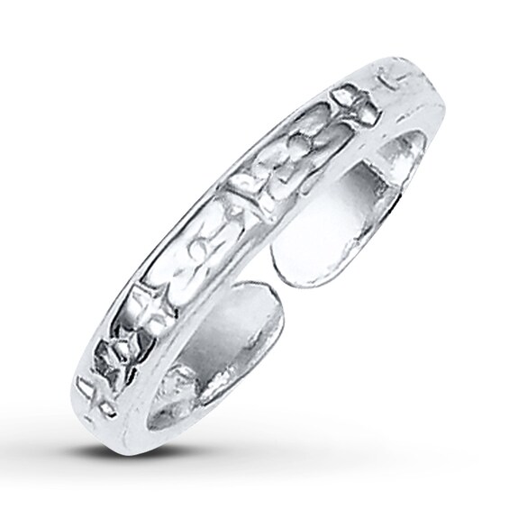 Engraved Toe Ring Sterling Silver Kay