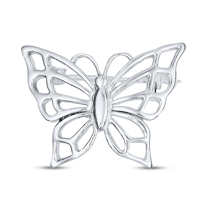 Main Image 1 of Butterfly Pin Sterling Silver