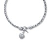 Thumbnail Image 2 of Diamond Heart Necklace 1/8 ct tw Round-cut Sterling Silver