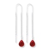 Thumbnail Image 1 of Threader Earrings Red Crystals Sterling Silver