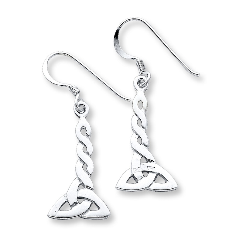Main Image 1 of Celtic Knot Earrings Sterling Silver