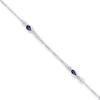 Thumbnail Image 0 of Amethyst Anklet Sterling Silver 9" Length