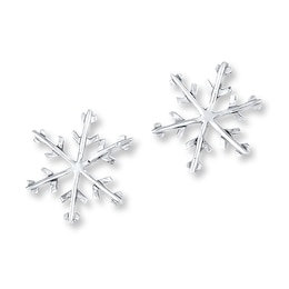 Snowflake Earrings Sterling Silver