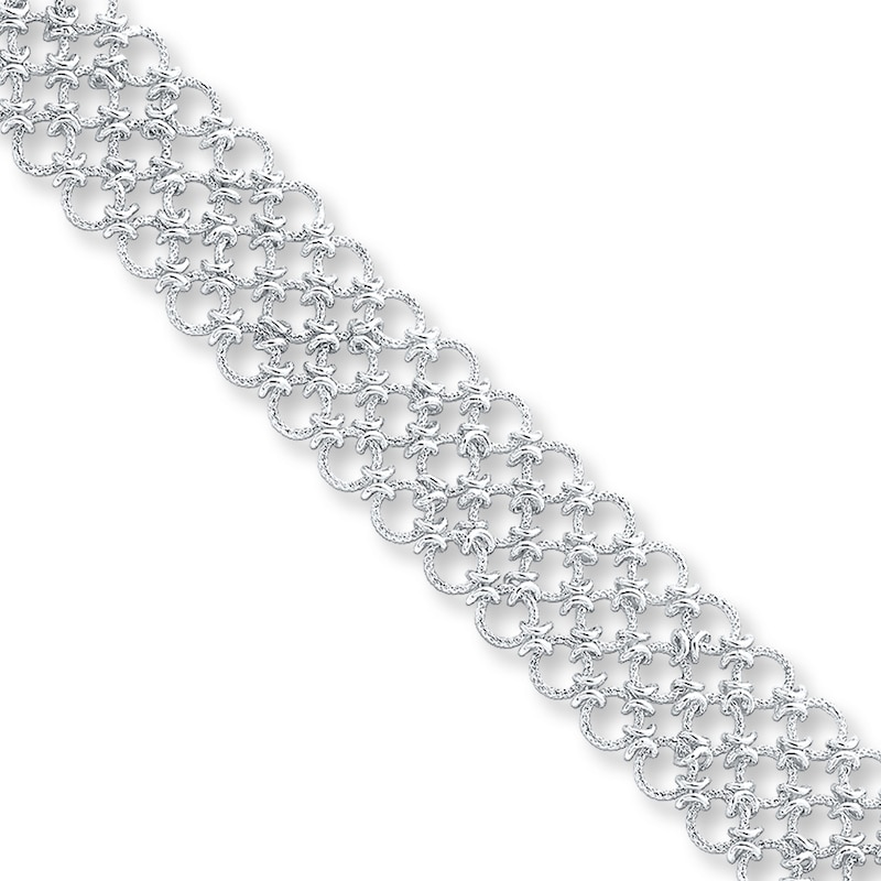 Main Image 1 of Mesh Bracelet Sterling Silver 7.5&quot;