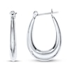 Thumbnail Image 1 of Oval Hoop Earrings Sterling Silver