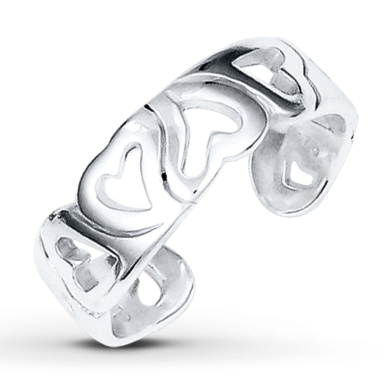 Main Image 1 of Heart Toe Ring Sterling Silver