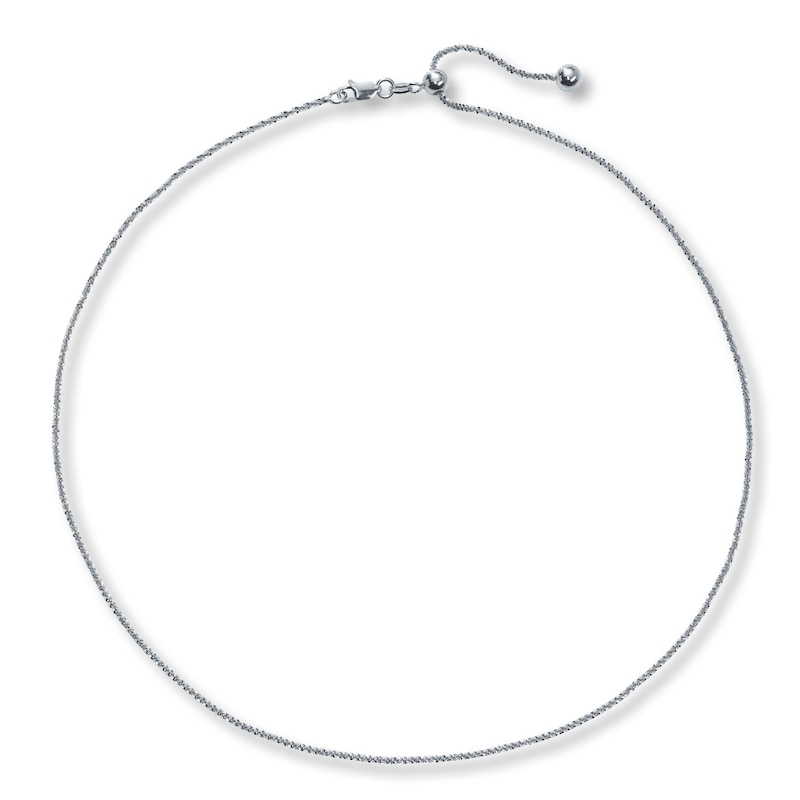 Main Image 1 of Crisscross Chain Solid Sterling Silver 16&quot;-20&quot;