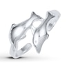 Thumbnail Image 1 of Double Dolphin Toe Ring Sterling Silver