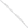 Thumbnail Image 1 of Heart Link Anklet Solid Sterling Silver 10&quot;
