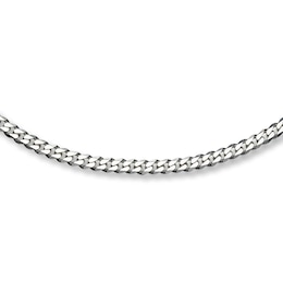 Curb Link Necklace Sterling Silver  24&quot; Length