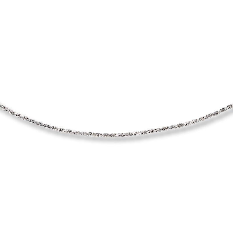 Solid Rope Chain Necklace Sterling Silver 18"