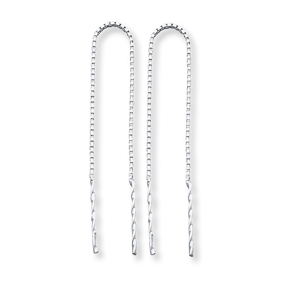 boho chic earrings dangle /& drop earrings THE JAYA THREADER Threader earrings Kyanite sterling silver