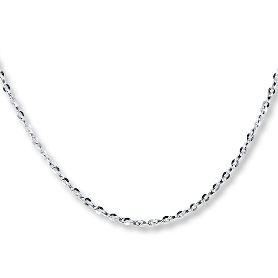 Sterling Silver Chain Necklace for Women Spring Ring for Women 18In 