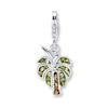 Thumbnail Image 0 of Palm Tree Charm Brown & Green Crystals Sterling Silver