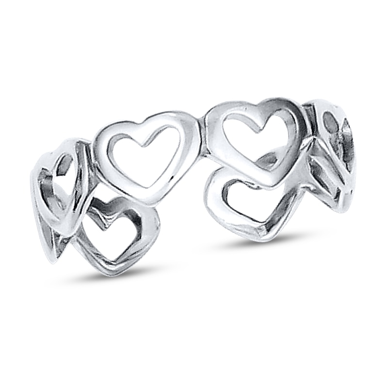 Main Image 1 of Heart Toe Ring Sterling Silver