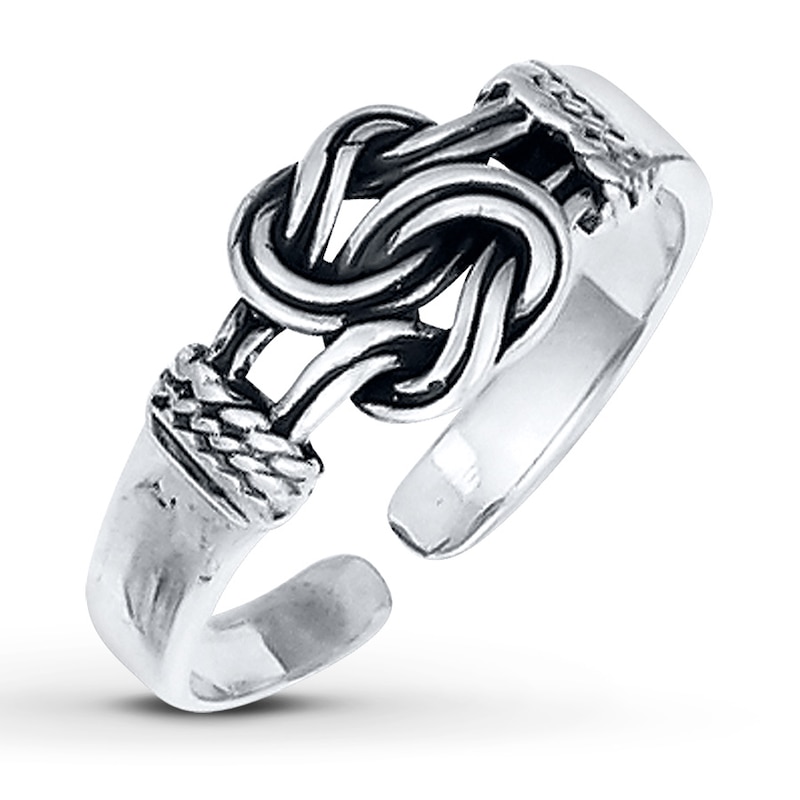 Main Image 1 of Love Knot Toe Ring Sterling Silver