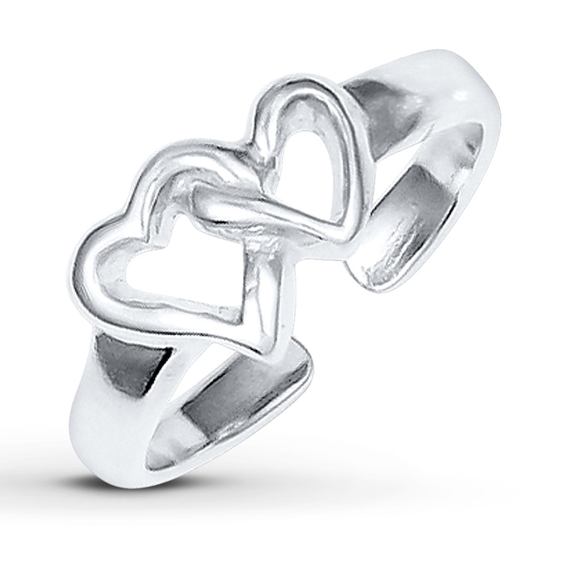 Main Image 1 of Heart Toe Ring Sterling Silver