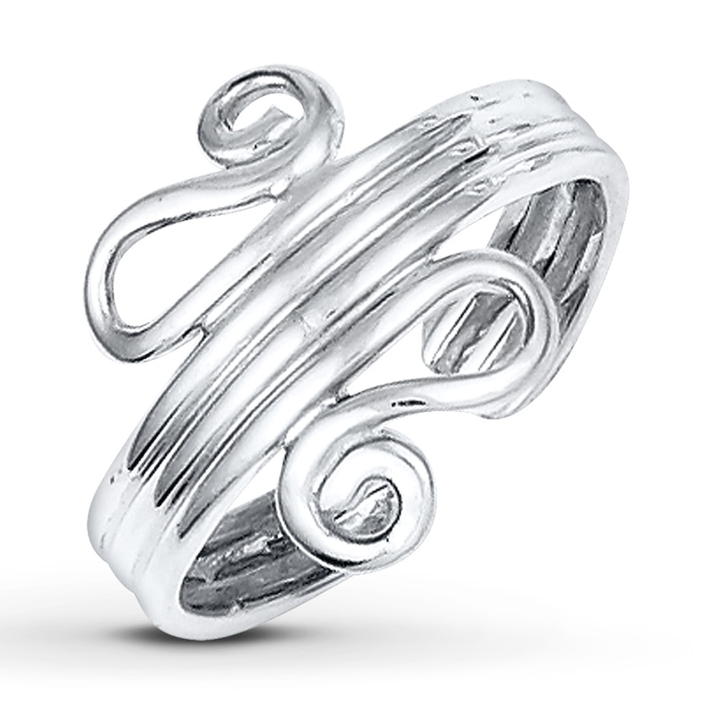 Main Image 1 of Scroll Toe Ring Sterling Silver