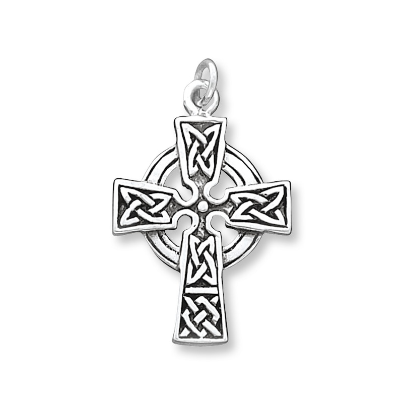 Sterling Silver Antiqued Celtic Cross Charm