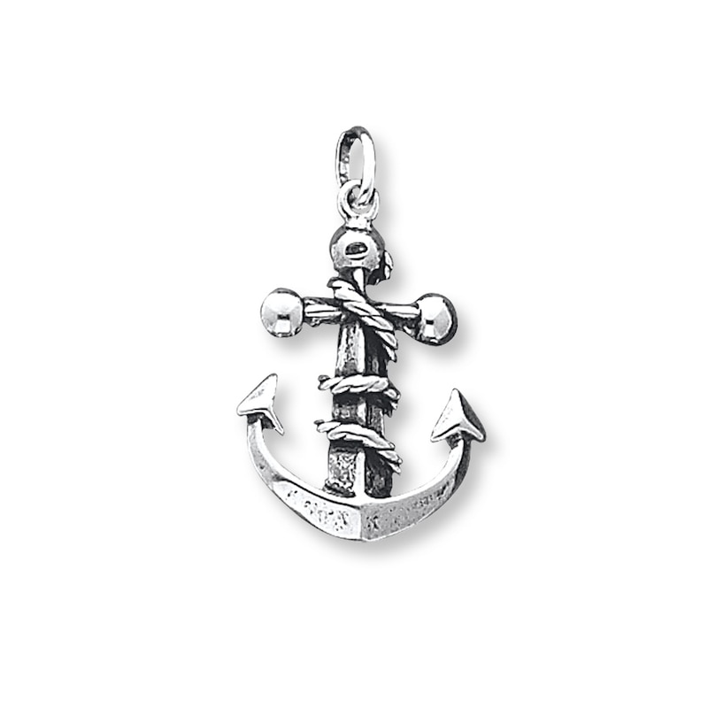 Main Image 1 of Anchor Cross Charm Sterling Silver