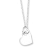 Thumbnail Image 1 of Double Heart Necklace Sterling Silver 16&quot;