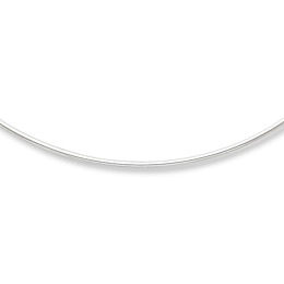 Adjustable Omega Necklace Solid Sterling Silver 16"-18"