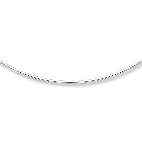 Adjustable Omega Necklace Solid Sterling Silver 16"-18"