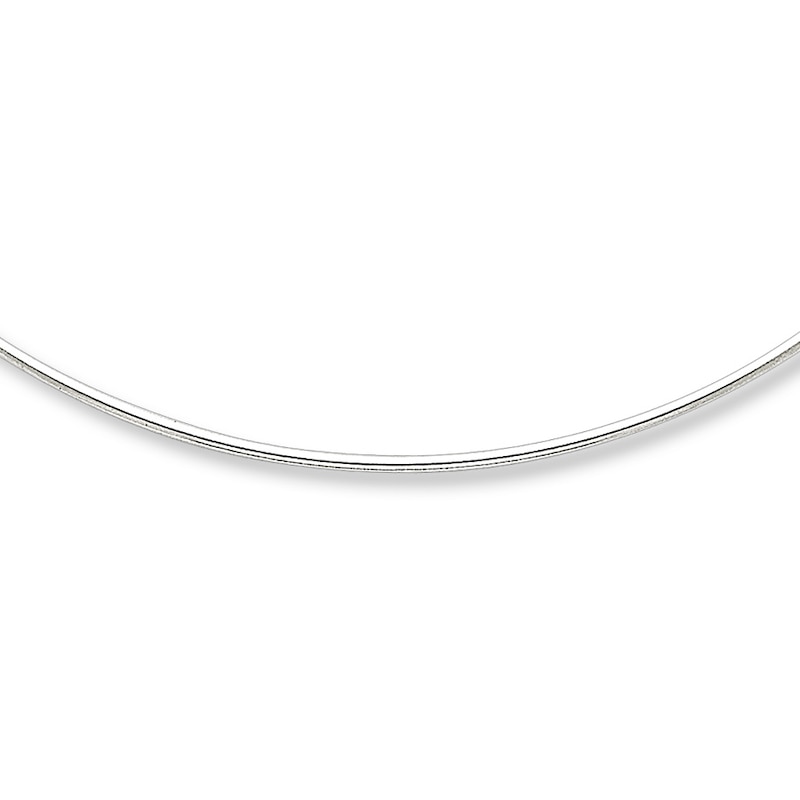 Adjustable Solid Omega Necklace Sterling Silver 16"-18"