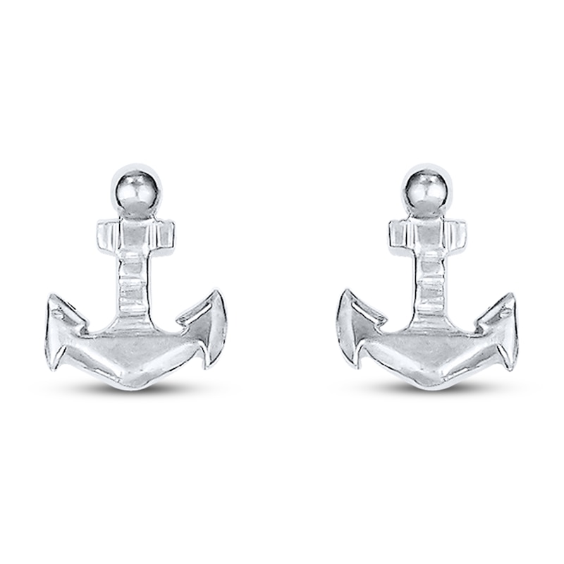 Anchor Earrings Sterling Silver
