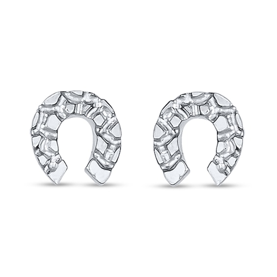 Horseshoe Earrings Sterling Silver