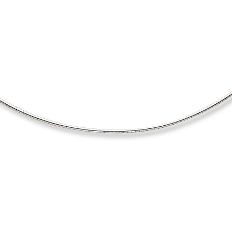 Main Image 1 of Wire Necklace Solid Sterling Silver 18&quot;