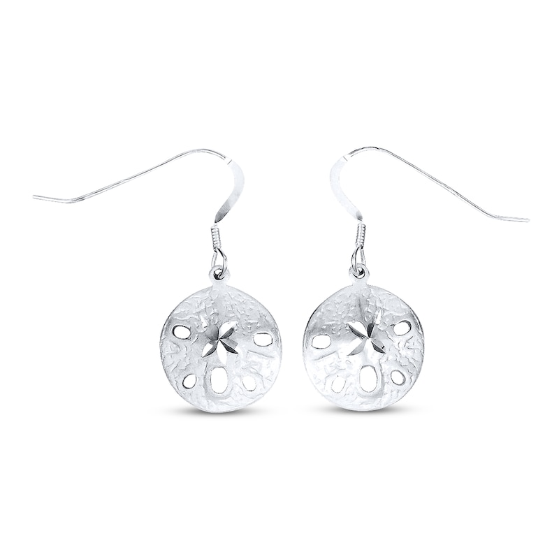 Main Image 1 of Sand Dollar Earrings Sterling Silver