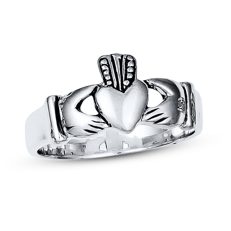 Main Image 1 of Men's Claddagh Ring Sterling Silver
