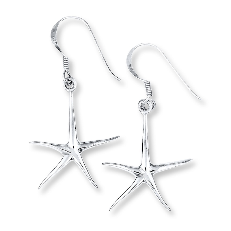 Main Image 1 of Starfish Earrings Sterling Silver