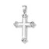 Thumbnail Image 1 of Fleur-de-Lis Cross Charm Sterling Silver