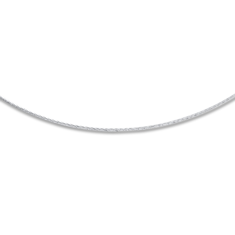 Main Image 1 of Cable Necklace Solid Sterling Silver