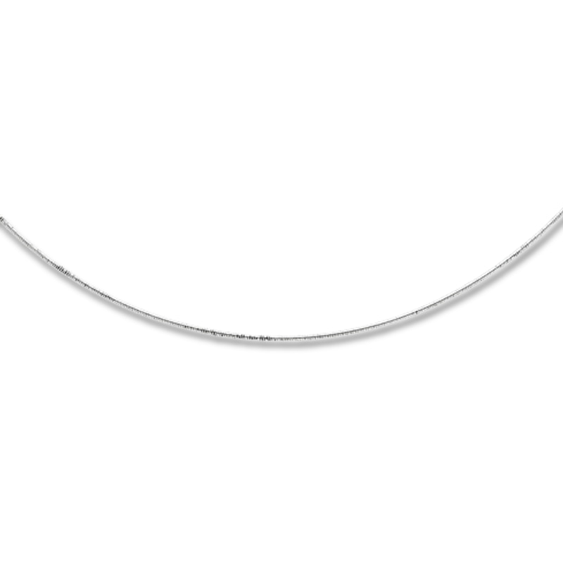 Solid Wire Necklace Sterling Silver 16"