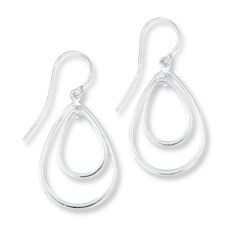 Main Image 1 of Teardrop Earrings Sterling Silver