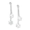 Thumbnail Image 1 of Flower Dangle Earrings Sterling Silver