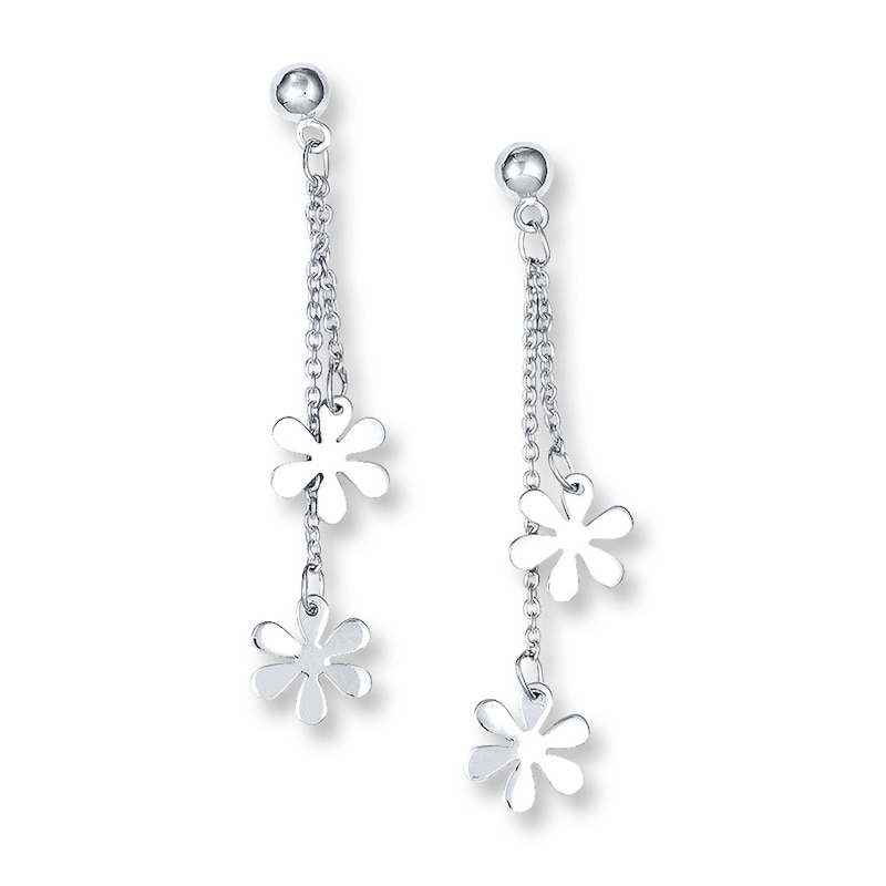 Dangle Petal Earrings with Diamonds - deJonghe Original Jewelry