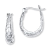 Thumbnail Image 0 of Oval Hoop Earrings Sterling Silver