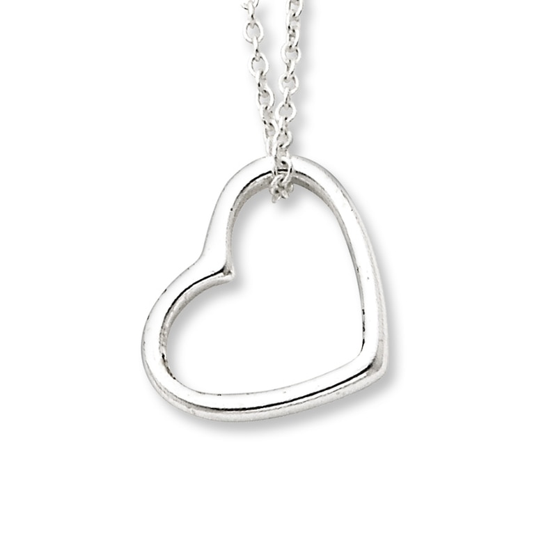 Main Image 1 of Heart Necklace Sterling Silver 16&quot;
