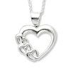 Heart Necklace Sterling Silver 18" Length