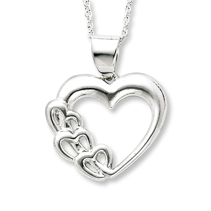 Sterling Silver The Hugging Heart 18in Necklace Sterling Silver 18 in Length Sterling Silver The Hugging Heart 18in Necklace Sterling Silver 18 in Length